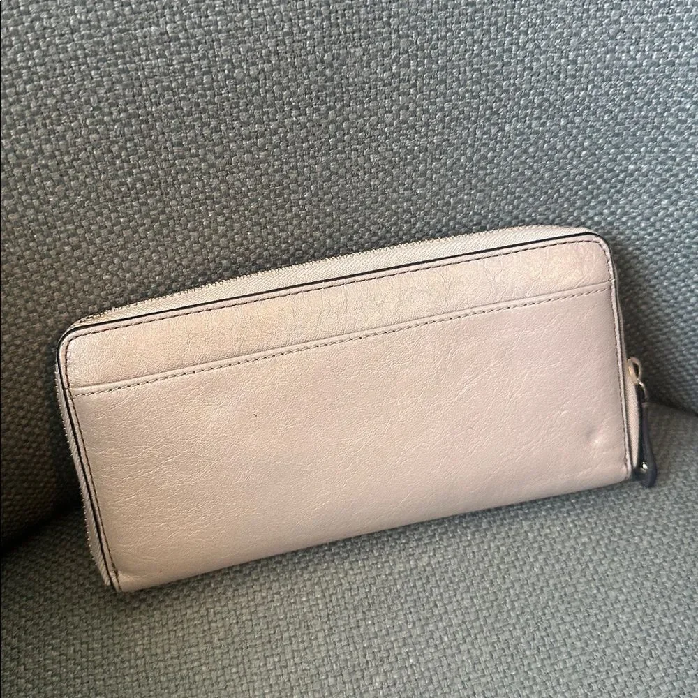 Coach Ashley Leather Zip Around Wallet
